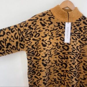 Workshop Republic Clothing Animal Print Sweater Plus Size 2X New
